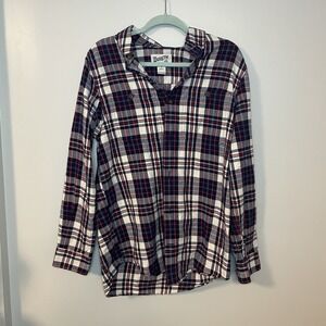 Duluth‎ Trading Mens Long Sleeve Shirt Slim Fit Medium Red Plaid Casual